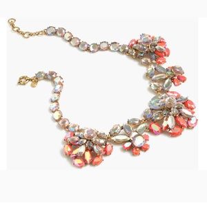 J crew rainbow crystal statement necklace